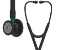 3M™ Littmann® Cardiology IV™ Diagnostic Stethoscope, Black-Finish Chestpiece, Black Tube, Blue Stem and Black Headset, 27 inch, 6201