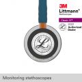 3M™ Littmann® Classic III™ Monitoring Stethoscope, Mirror Chestpiece, Caribbean Blue Tube, Orange Stem and Stainless Headset, 27 inch, 5874