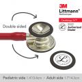 3M™ Littmann® Cardiology IV™ Stethoscope, Burgundy with Champagne Accents and Champagne Chestpiece, 27