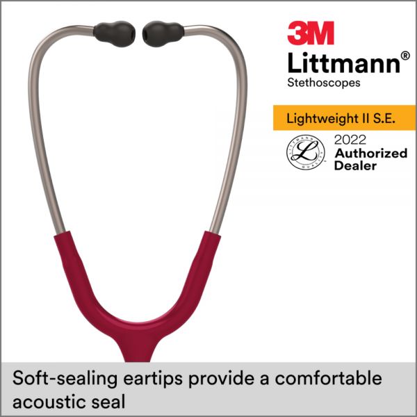 3M™ Littmann® Lightweight II S.E. Stethoscope, Burgundy Tube 2451