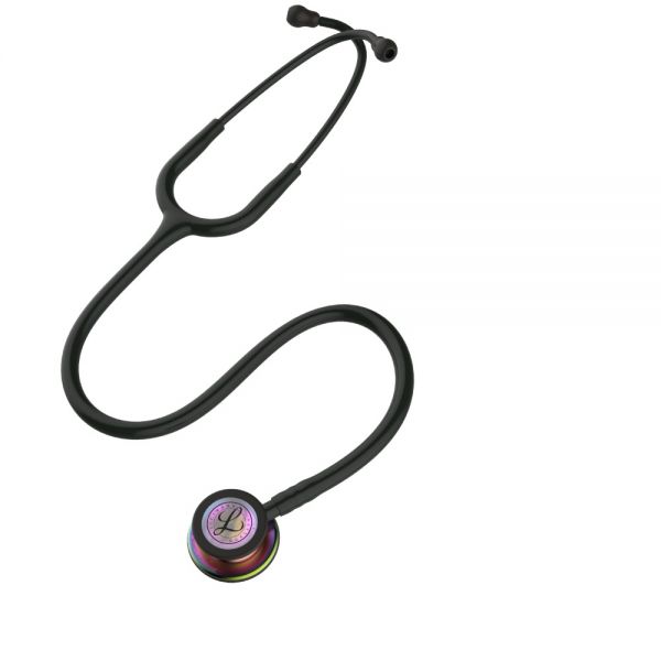 3M™Littmann® Classic III Stethoscope, Rainbow Chestpiece Black Tube 27 Inch 5870