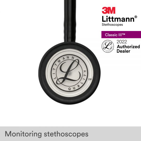 3M™ Littmann® Classic III Stethoscope, Black Tube, 27 inch, 5620