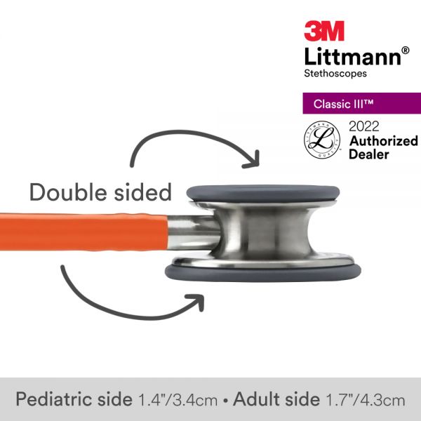 3M™ Littmann® Classic III Stethoscope, Orange Tube, 27 inch, 5629