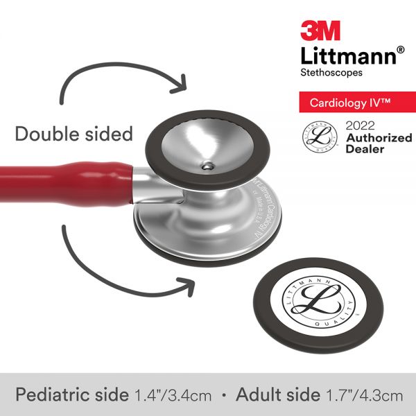 3M™ Littmann® Cardiology IV Stethoscope, Burgundy Tube, 27 inch, 6153