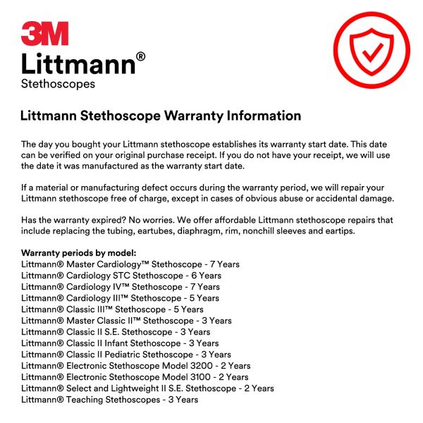 3M™ Littmann® Cardiology IV Stethoscope, Black Tube, 27 inch, 6152