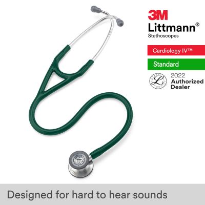 3M™ Littmann® Cardiology IV Stethoscope, Hunter Green Tube, 27 inch, 6155