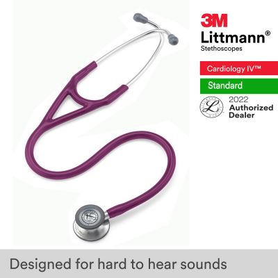 3M Littmann Cardiology IV Stethoscope, Plum Tube, 27 inch, 6156