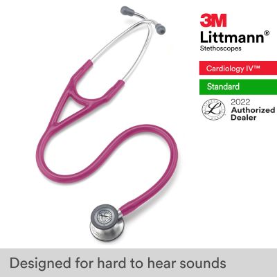 3M™ Littmann® Cardiology IV Stethoscope, Raspberry Tube, 27 inch, 6158