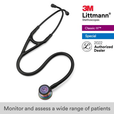 3M™ Littmann® Cardiology IV Stethoscope, Black tube, Rainbow-Finish Chestpiece, Special Edition, 27 Inch, 6165