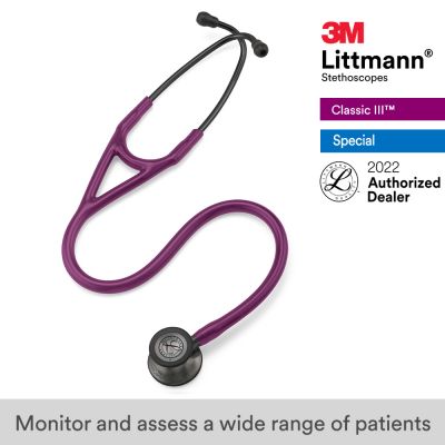 3M™ Littmann® Cardiology IV Stethoscope, Plum Tube, Smoke-Finish Chestpiece, Stem and Headset, Special Edition, 27 Inch, 6166
