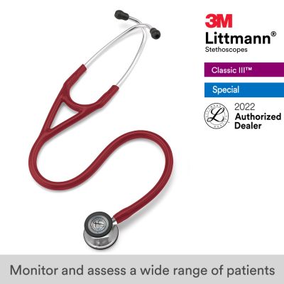 3M™ Littmann® Cardiology IV Stethoscope, Burgundy Tube, Mirror-Finish Chestpiece and Stem, Special Edition, 27 Inch, 6170